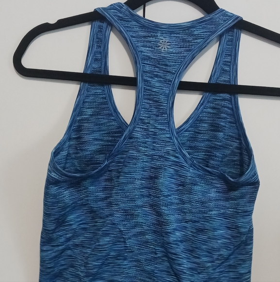 Athleta Blue Striped Racerback Tank - Picture 3 of 4